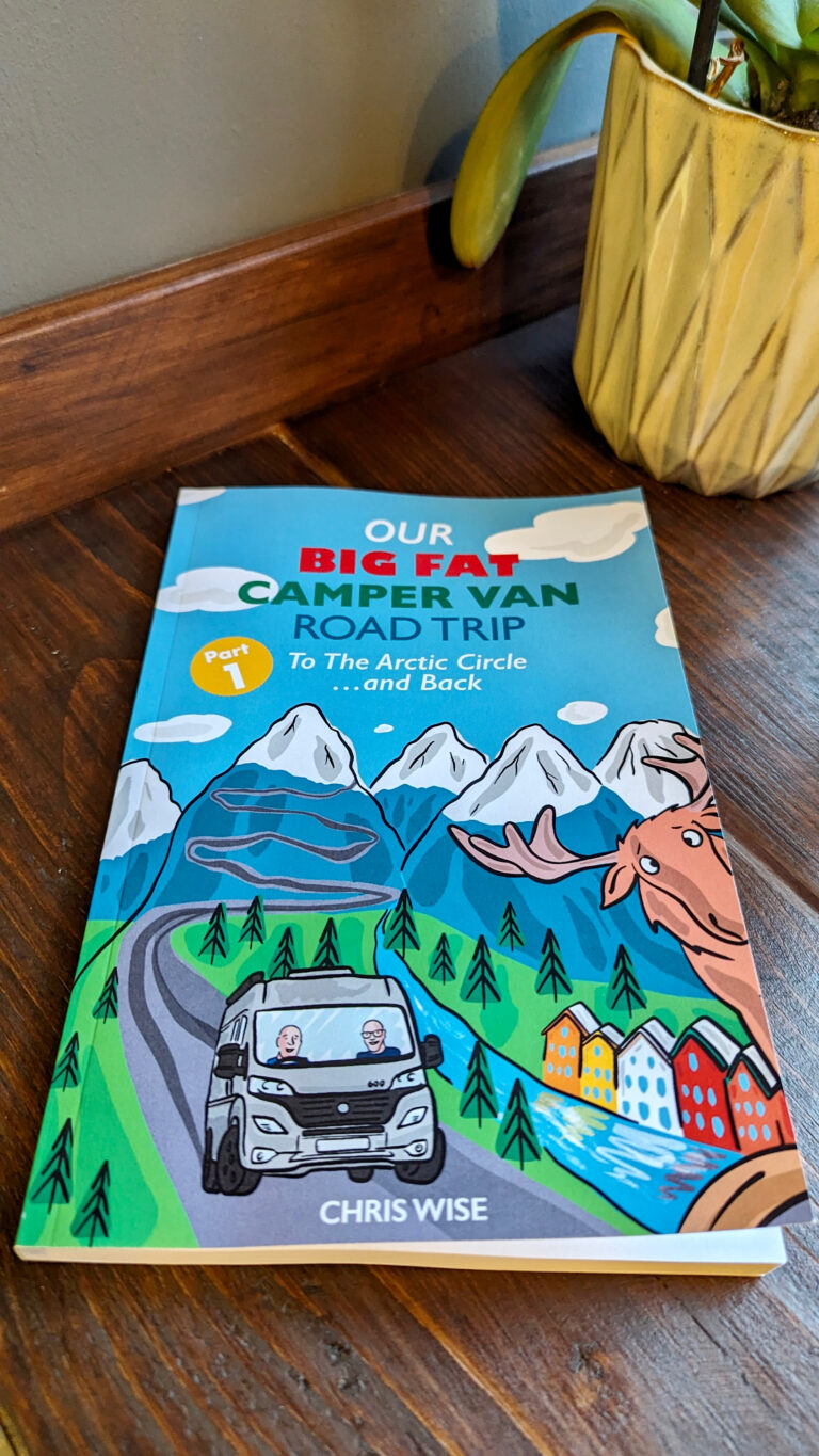 Hard copy of ‘Our Big Fat Camper Van Road Trip’ and my cover illustration