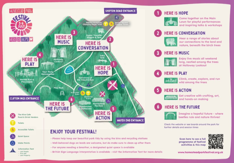 Map (main illustration only) for Homestead Park Festival/Joseph Rowntree Foundation