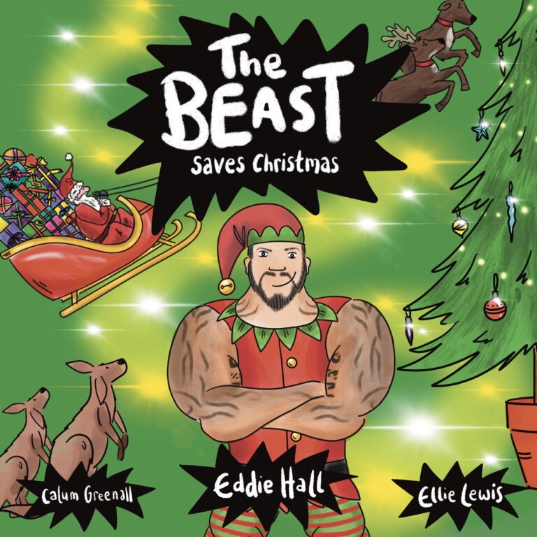 Cover illustration for strongman Eddie Hall’s second children’s picture book